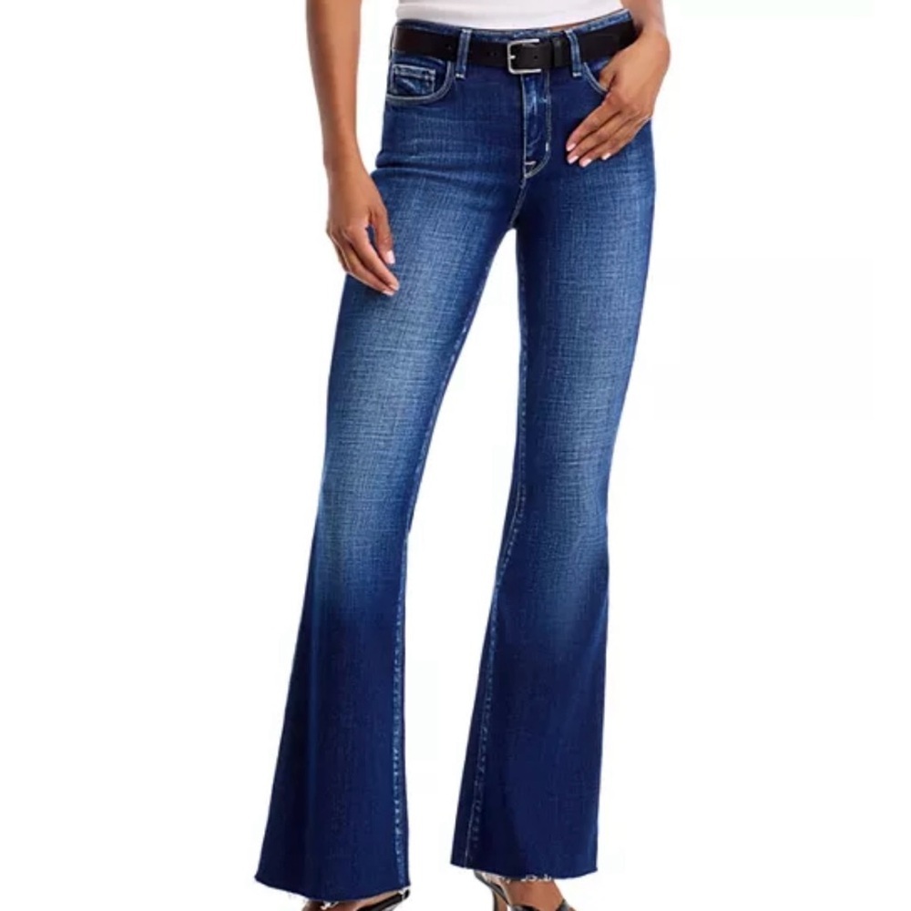 L’Agence The Sneeki Flare Legs Low Rise Hanson blue jeans size 27 NWT